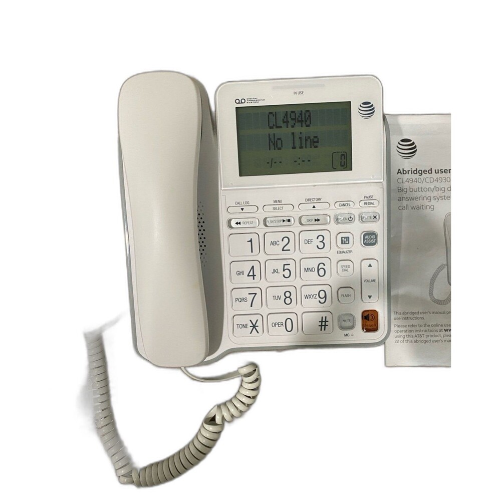 Abridged Big Button/Big Display Digital Telephone /Answering System W Caller ID